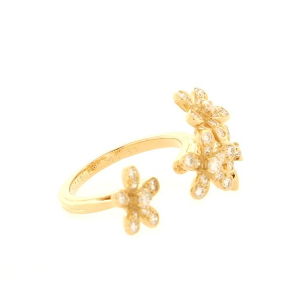 Van Cleef & Arpels Socrate Between the Finger Ring 18K Yellow Gold and Diamonds - Picture 4 of 4